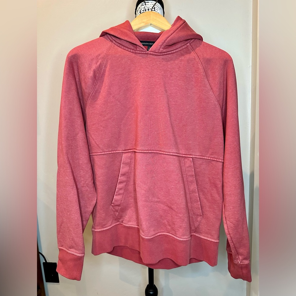 Banana Republic MENS Hoodie Pullover Sweatshirt Size Small in Red